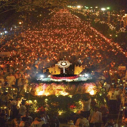 Eucharistic procession in the Philippines for the International Eucharistic Congress. Eucharistic procession in the Philippines for the International Eucharistic Congress.
