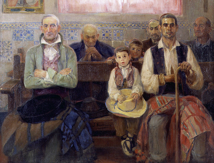 José Benlliure y Gil (1855-1937), “Mass in the Chapel” José Benlliure y Gil (1855-1937), “Mass in the Chapel”