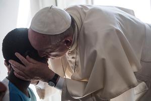 Pope Francis meets with former prostitutes assisted by the Pope John XXIII Community in Rome on Aug. 12. Pope Francis meets with former prostitutes assisted by the Pope John XXIII Community in Rome on Aug. 12.