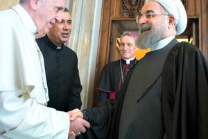 Pope Francis meets with Iranian President Hassan Rouhani in Vatican City on Jan. 26.
Pope Francis meets with Iranian President Hassan Rouhani in Vatican City on Jan. 26.