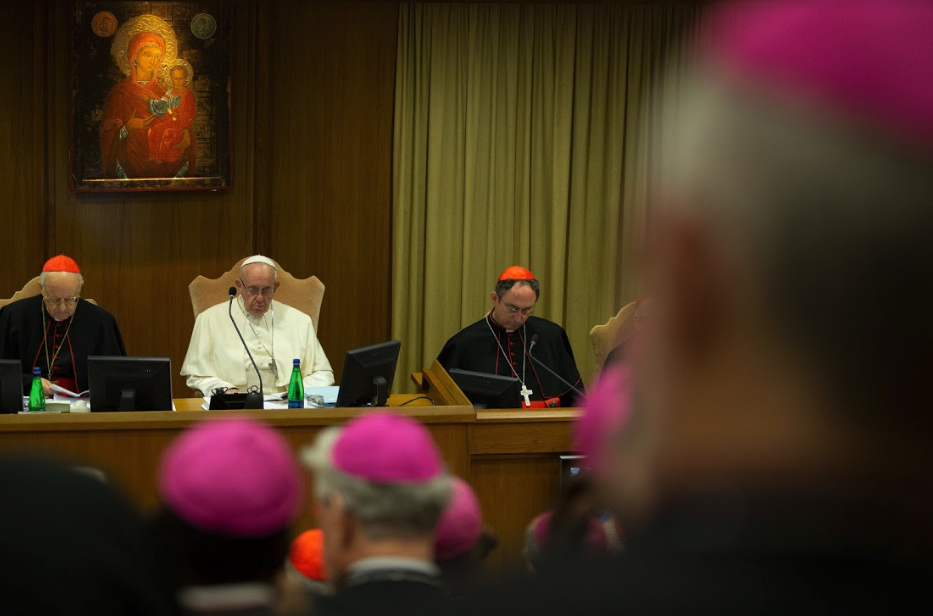 A view of this morning's general congregation of the 15th General Assembly of the Synod of Bishops. A view of this morning's general congregation of the 15th General Assembly of the Synod of Bishops.