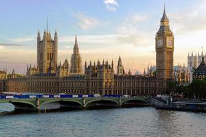 The Palace of Westminster in London, the seat of the U.K. Parliament.