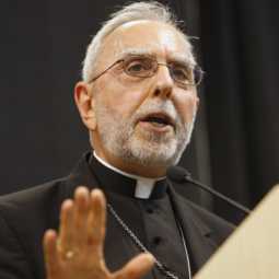 In this file photo, Bishop Gerald F. Kicanas of Tucson, Ariz., addresses the audience after receiving the Cardinal Joseph Bernardin Award from the Catholic Common Ground Initiative June 27, 2008, at The Catholic University of America in Washington. In this file photo, Bishop Gerald F. Kicanas of Tucson, Ariz., addresses the audience after receiving the Cardinal Joseph Bernardin Award from the Catholic Common Ground Initiative June 27, 2008, at The Catholic University of America in Washington.