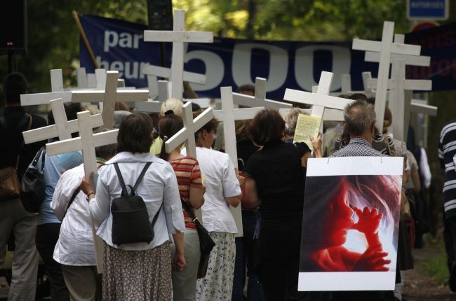 Pro-life activists demonstrated in front the Council of Europe in Strasbourg, France, last July 15, after the European Court of Human Rights in Strasbourg agreed to hear a challenge to Ireland's ban on abortion. Pro-life activists demonstrated in front the Council of Europe in Strasbourg, France, last July 15, after the European Court of Human Rights in Strasbourg agreed to hear a challenge to Ireland's ban on abortion.