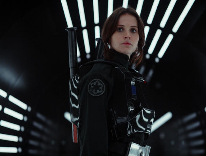 Jyn Erso (Felicity Jones) in Rogue One. Jyn Erso (Felicity Jones) in Rogue One.