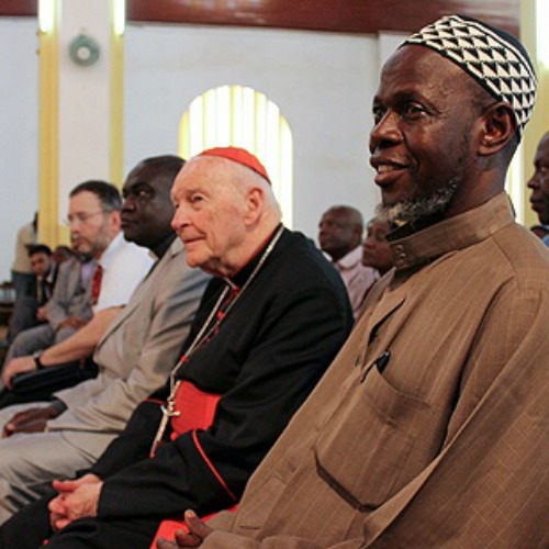 Cardinal Theodore McCarrick meets with religious leaders in the Central African Republic to discuss possible solutions to end recent violence.
Cardinal Theodore McCarrick meets with religious leaders in the Central African Republic to discuss possible solutions to end recent violence.