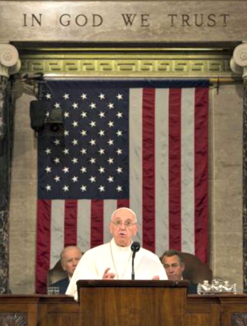 Pope Francis addresses a joint meeting of Congress in Washington. Pope Francis addresses a joint meeting of Congress in Washington.