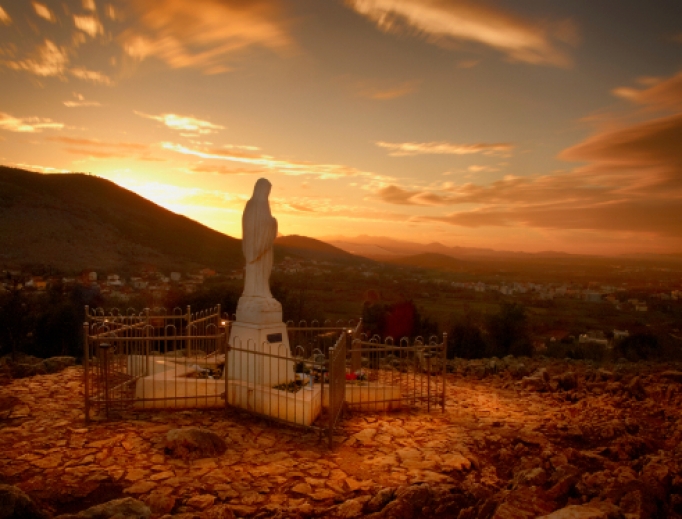Statue of the Blessed Virgin Mary in Medjugorje. Statue of the Blessed Virgin Mary in Medjugorje.