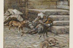 The Poor Lazarus at the Rich Man's Door, by James Tissot The Poor Lazarus at the Rich Man's Door, by James Tissot