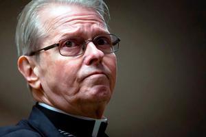 Bishop Edward Scharfenberger speaks to members of the media following the resignation of Bishop Richard Malone, during a press conference at the Diocese of Buffalo on Dec. 4, 2019. Bishop Edward Scharfenberger speaks to members of the media following the resignation of Bishop Richard Malone, during a press conference at the Diocese of Buffalo on Dec. 4, 2019.