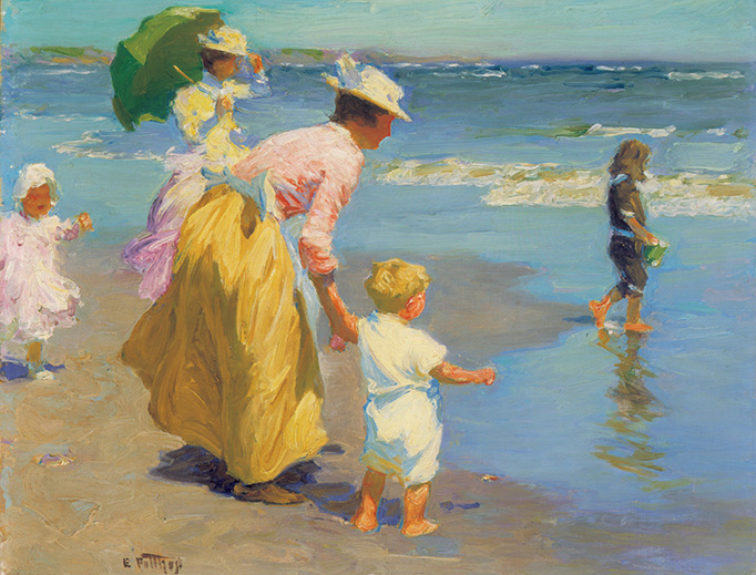 Edward Henry Potthast (1857-1927), “At the Beach” Edward Henry Potthast (1857-1927), “At the Beach”