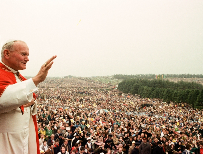 Pope John Paul II made a historic visit to Ireland in 1979. Pope John Paul II made a historic visit to Ireland in 1979.