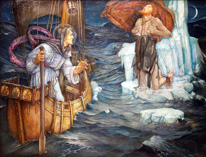 Edward Reginald Frampton, ‘The Voyage of St. Brendan’, 1908 Edward Reginald Frampton, ‘The Voyage of St. Brendan’, 1908