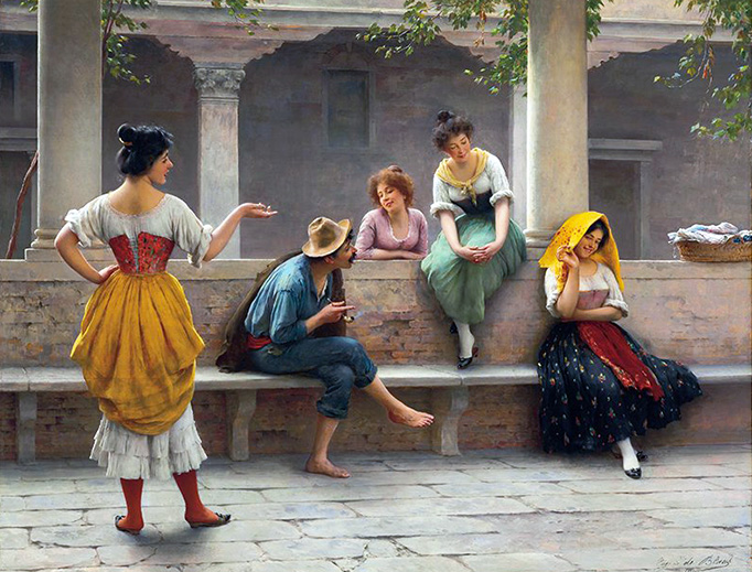 Eugene de Blaas, “Gossip”, 1903 Eugene de Blaas, “Gossip”, 1903