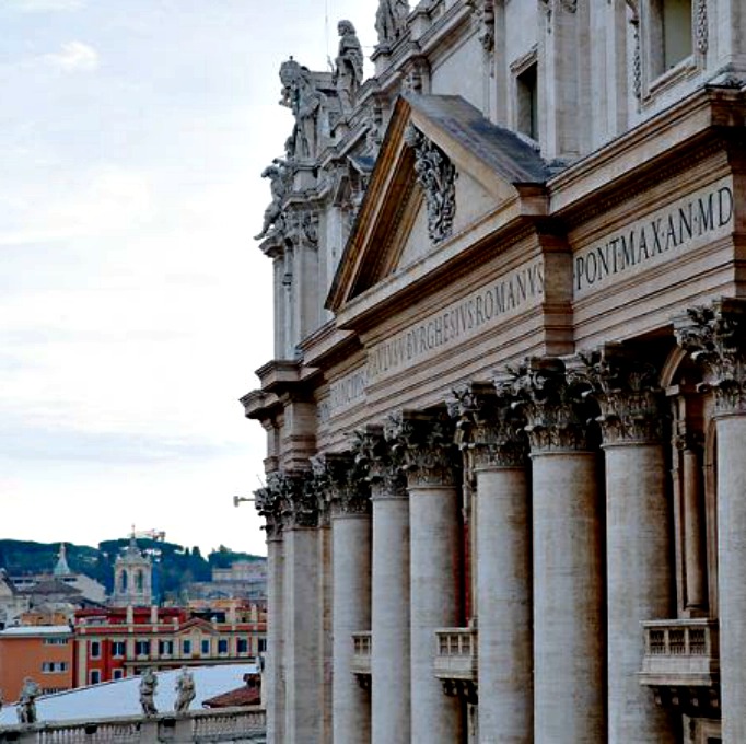 A view of the facade of St. Peter’s Basilica from the Vatican’s Apostolic Palace. A view of the facade of St. Peter’s Basilica from the Vatican’s Apostolic Palace.