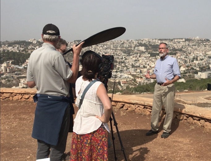 Leonardo Defilippis, the series narrator, films Messiah at Precipice Hill overlooking Nazareth. Leonardo Defilippis, the series narrator, films Messiah at Precipice Hill overlooking Nazareth.
