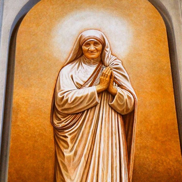 Blessed Mother Teresa painting at the Basilica of St. Sebastian Outside the Walls in Rome Blessed Mother Teresa painting at the Basilica of St. Sebastian Outside the Walls in Rome