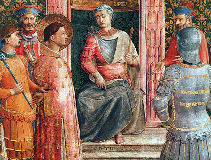 Fra Angelico, “Lawrence before Valerianus,” c. 1448 Fra Angelico, “Lawrence before Valerianus,” c. 1448