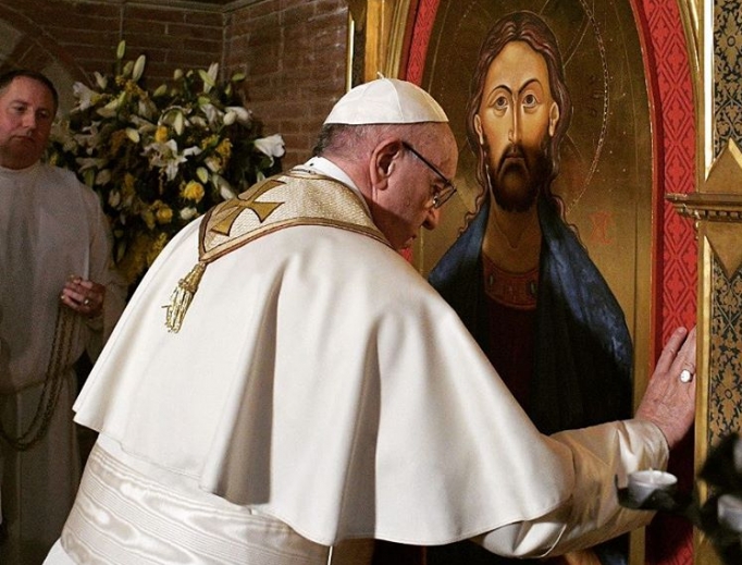 Pope Francis visits All Saints Anglican parish in Rome Feb. 26. Pope Francis visits All Saints Anglican parish in Rome Feb. 26.