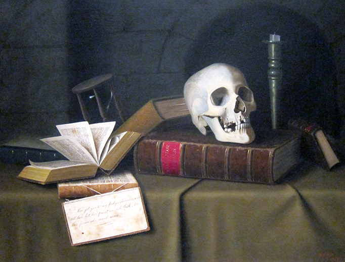 William Michael Harnett, “Memento Mori”, 1879, Cleveland Museum of Art via Wikimedia Commons William Michael Harnett, “Memento Mori”, 1879, Cleveland Museum of Art via Wikimedia Commons