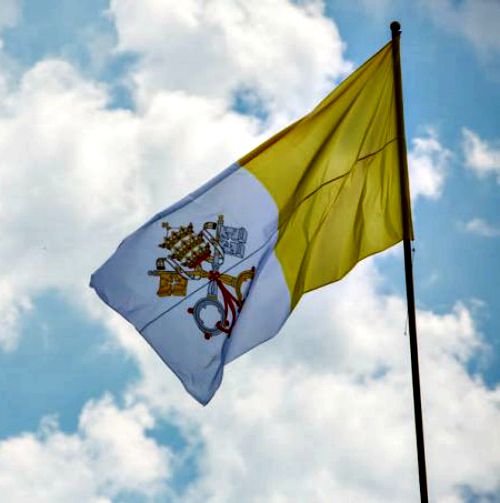The Vatican City papal flag The Vatican City papal flag