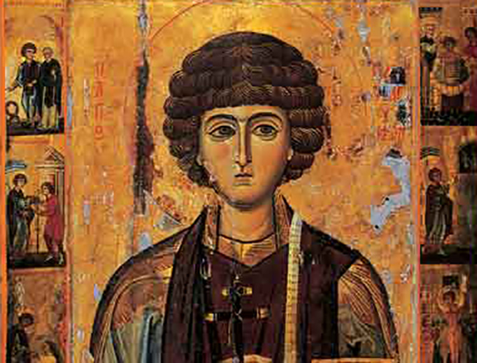 13th-century icon of St. Pantaleon at St. Catherine's Monastery, Mount Sinai 13th-century icon of St. Pantaleon at St. Catherine's Monastery, Mount Sinai