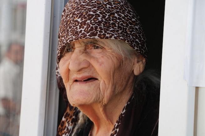 A woman refugee at the Dawudiya Refugee Camp near Duhok, northern Iraq. A woman refugee at the Dawudiya Refugee Camp near Duhok, northern Iraq.