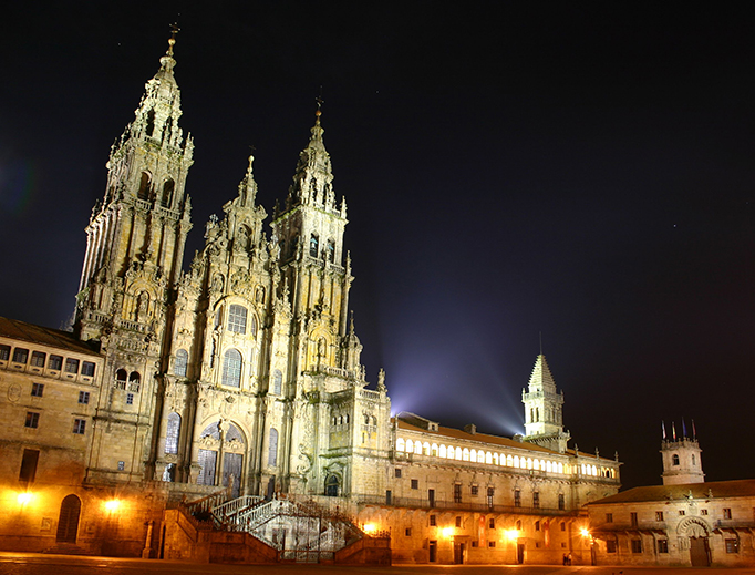 Obradoiro square in Santiago de Compostela, Galicia, Spain.
Obradoiro square in Santiago de Compostela, Galicia, Spain.