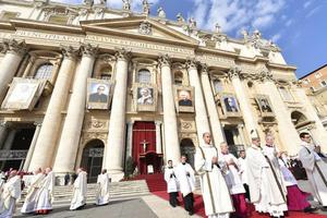 Pope Francis presides at Oct. 14 canonization Mass. Pope Francis presides at Oct. 14 canonization Mass.