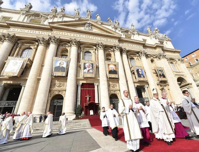 Pope Francis presides at Oct. 14 canonization Mass. Pope Francis presides at Oct. 14 canonization Mass.