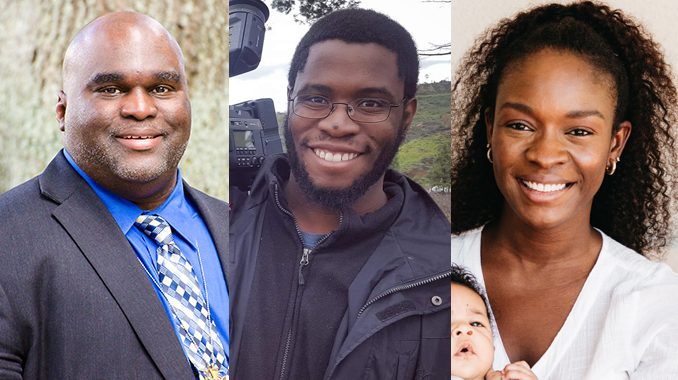 Left to right: Deacon Harold Burke-Sivers, Jordan Pacheco, and Muji Kaiser. (Source: The Catholic World Report) Left to right: Deacon Harold Burke-Sivers, Jordan Pacheco, and Muji Kaiser. (Source: The Catholic World Report)