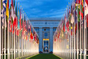 The United Nations Offices in Geneva. The United Nations Offices in Geneva.