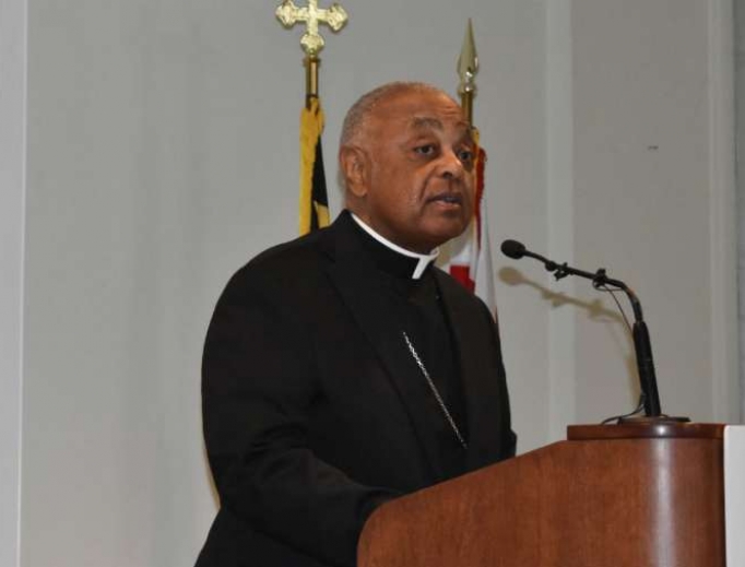 Archbishop Wilton Gregory speaks at a press conference in 2019. Archbishop Wilton Gregory speaks at a press conference in 2019.