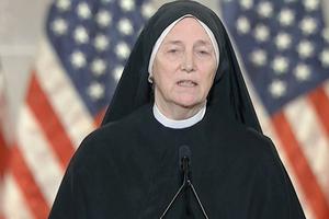 Sister Deidre Byrne addresses the 2020 Republican National Convention on Aug. 26. Sister Deidre Byrne addresses the 2020 Republican National Convention on Aug. 26.
