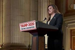 Abby Johnson speaks during the Republican National Convention August 25, 2020. Abby Johnson speaks during the Republican National Convention August 25, 2020.