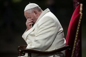 Pope Francis during the 'Via Crucis' procession at the Colosseum in Rome on April 18, 2014. Pope Francis during the 'Via Crucis' procession at the Colosseum in Rome on April 18, 2014.