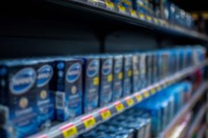 Contraceptive products are displayed in the biggest French pharmacy in Paris on Sept. 8, 2020.