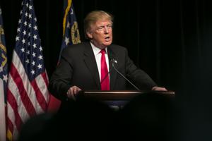 President Donald Trump speaks during a rally in Atlanta, Georgia on May 9, 2019. President Donald Trump speaks during a rally in Atlanta, Georgia on May 9, 2019.