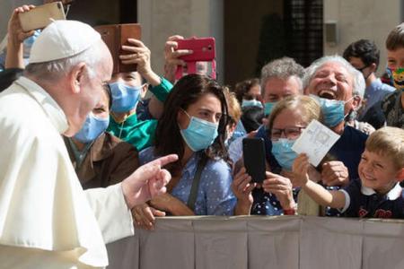 Pope Francis arrives for his general audience in the San Damaso Courtyard at the Vatican, Sept. 2, 2020. Pope Francis arrives for his general audience in the San Damaso Courtyard at the Vatican, Sept. 2, 2020.