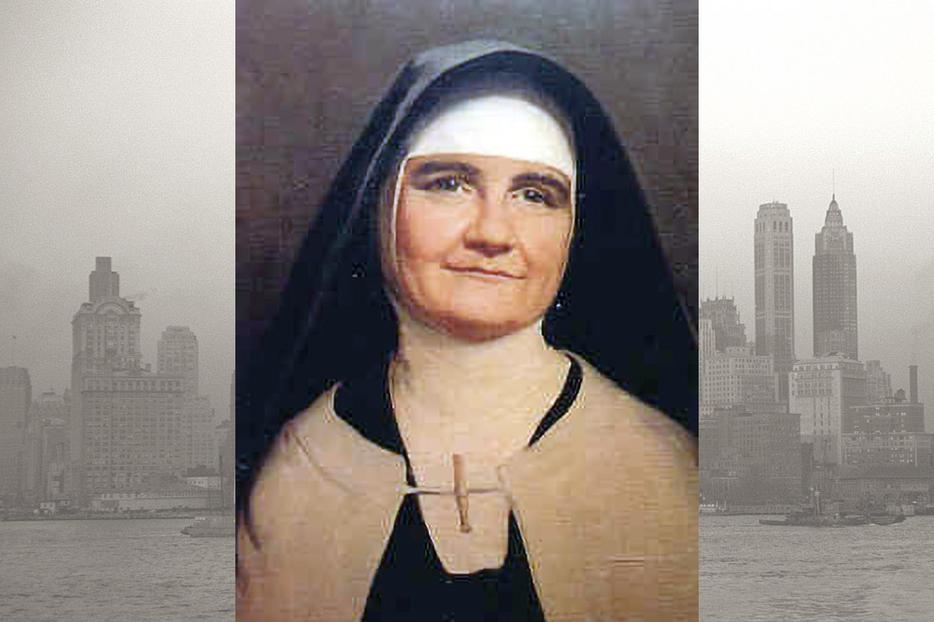 Mother Angeline McCrory is pictured in front of a 1941 New York skyline. Mother Angeline McCrory is pictured in front of a 1941 New York skyline.