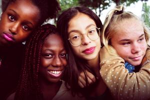 A promotional picture of the actresses in the Netflix show, 'Cuties'. A promotional picture of the actresses in the Netflix show, 'Cuties'.