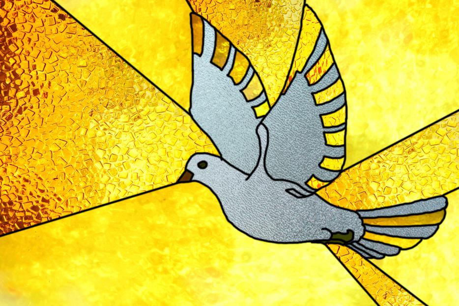 Representing the Holy Spirit that descended “like a dove” and hovered over Jesus when he was baptized. Representing the Holy Spirit that descended “like a dove” and hovered over Jesus when he was baptized.