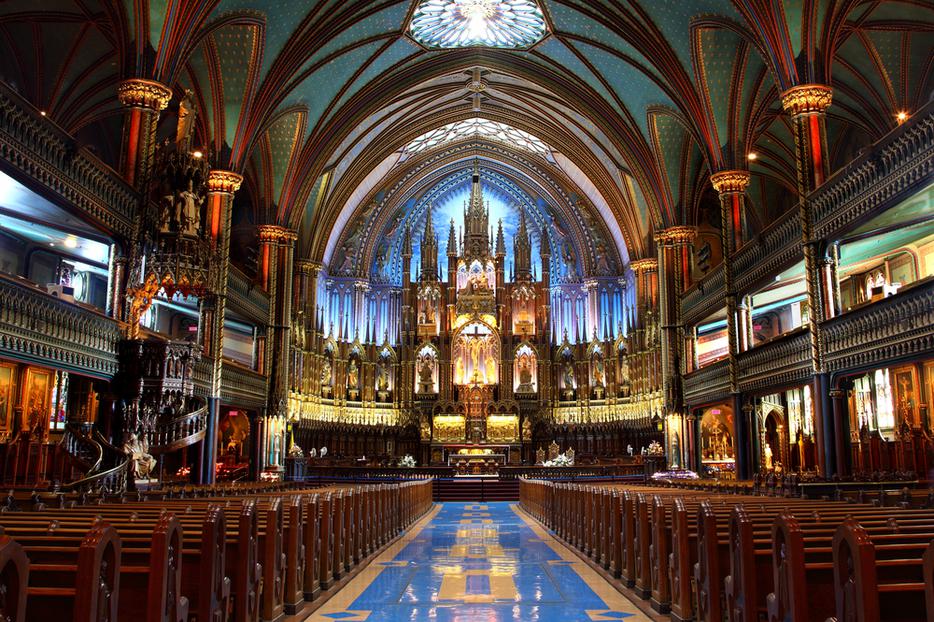 Interior shot of Notre-Dame Basilica in Montreal, Quebec, Canada. Interior shot of Notre-Dame Basilica in Montreal, Quebec, Canada.