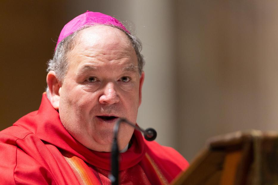 Archbishop Bernard Hebda of Saint Paul and Minneapolis celebrated Mass with members of the United States Conference of Catholic Bishops' Region VIII at the Basilica of Saint Paul Outside the Walls on Jan. 15, 2020, during their ad Limina Apostolorum visit. Archbishop Bernard Hebda of Saint Paul and Minneapolis celebrated Mass with members of the United States Conference of Catholic Bishops' Region VIII at the Basilica of Saint Paul Outside the Walls on Jan. 15, 2020, during their ad Limina Apostolorum visit.