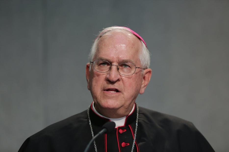 Archbishop Joseph E. Kurtz at a press briefing at the Holy See Press Office during the Synod of Bishops on October 9, 2015. Archbishop Joseph E. Kurtz at a press briefing at the Holy See Press Office during the Synod of Bishops on October 9, 2015.