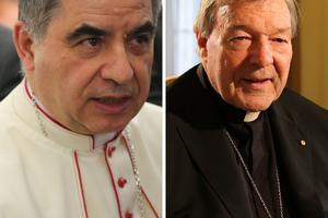 L to R: Cardinal Angelo Becciu thwarted the Vatican financial reforms started by Cardinal George Pell. L to R: Cardinal Angelo Becciu thwarted the Vatican financial reforms started by Cardinal George Pell.