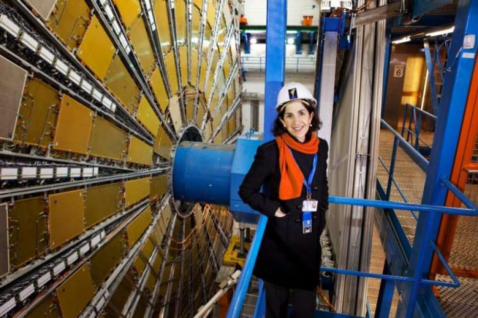 Fabiola Gianotti at the Large Hadron Collider, the world’s largest particle accelerator, beneath the France-Switzerland border. Fabiola Gianotti at the Large Hadron Collider, the world’s largest particle accelerator, beneath the France-Switzerland border.