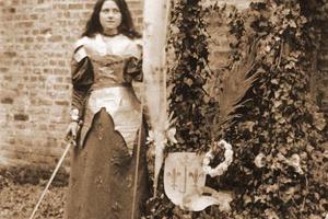 St. Thérèse dressed as St. Joan of Arc in 1895. St. Thérèse dressed as St. Joan of Arc in 1895.