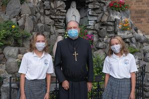 Students attend first day of in-person learning at Catholic schools in the Archdiocese of New York at Immaculate Conception Catholic Academy on September 9, 2020. Students attend first day of in-person learning at Catholic schools in the Archdiocese of New York at Immaculate Conception Catholic Academy on September 9, 2020.