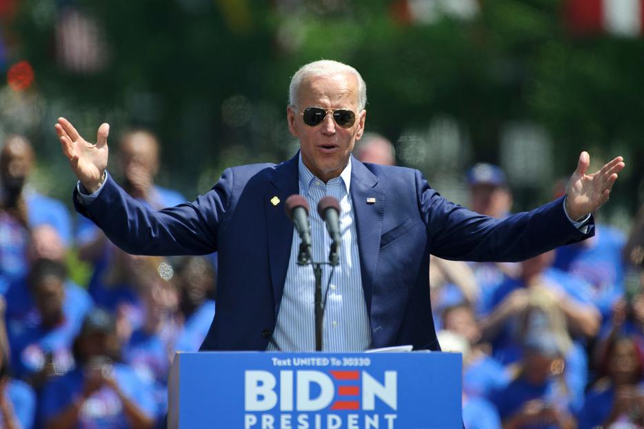 Former vice-president Joe Biden formally launches his 2020 presidential campaign during a rally May 18, 2019, at Eakins Oval in Philadelphia. Former vice-president Joe Biden formally launches his 2020 presidential campaign during a rally May 18, 2019, at Eakins Oval in Philadelphia.